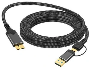 AJMRTC 9.8FT USB 3.0 Type-A to Micro B Braided Cable, 5Gbps High Speed Data Sync Cord for External Hard Drive, Digital Camera, Compatible with Nikon, Canon, Pentax Cameras AJMRTC 9.8FT USB 3.0 Type-A to Micro B Braided Cable, 5Gbps High Speed Data Sync Cord for External Hard Drive, Digital Camera, Compatible with Nikon, Canon, Pentax Cameras