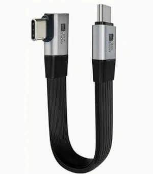 AJMRTC 20cm USB-C 80Gbps Full Function Right Angle Cable, USB 3.2 Gen2x2, 240W PD Fast Charging, 8K@60Hz Video Output, Thunderbolt 4 Compatible for Laptop, External SSD, Docking Station, Monitor AJMRTC 20cm USB-C 80Gbps Full Function Right Angle Cable, USB 3.2 Gen2x2, 240W PD Fast Charging, 8K@60Hz Video Output, Thunderbolt 4 Compatible for Laptop, External SSD, Docking Station, Monitor
