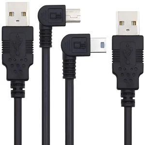 AJMRTC 2Pcs/Lot Left & Right Angled Mini USB B 5Pin Male 90 Degree to USB 2.0 Male Cable, 50cm Power & Data Sync Cord for Digital Camera, MP3 Player, GPS, Dash Cam, Hard Disk Recorder AJMRTC 2Pcs/Lot Left & Right Angled Mini USB B 5Pin Male 90 Degree to USB 2.0 Male Cable, 50cm Power & Data Sync Cord for Digital Camera, MP3 Player, GPS, Dash Cam, Hard Disk Recorder