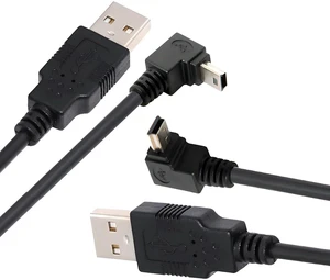 AJMRTC 2Pcs/Lot Down & Up Angled Mini USB B 5Pin Male 90 Degree to USB 2.0 Male Cable, 50cm Power & Data Sync Cord for Digital Camera, GPS, Dash Cam, MP3 Player, Hard Disk Recorder AJMRTC 2Pcs/Lot Down & Up Angled Mini USB B 5Pin Male 90 Degree to USB 2.0 Male Cable, 50cm Power & Data Sync Cord for Digital Camera, GPS, Dash Cam, MP3 Player, Hard Disk Recorder