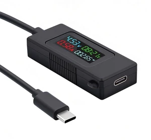 AJMRTC USB-C Tester Digital Multimeter, Type-C Voltage Current Power Capacity Working Time Ammeter Voltmeter, USB Cable Charger Detector 4-30V 0-6.5A, Test PD Charger, Power Bank, USB-C Cable, Phone AJMRTC USB-C Tester Digital Multimeter, Type-C Voltage Current Power Capacity Working Time Ammeter Voltmeter, USB Cable Charger Detector 4-30V 0-6.5A, Test PD Charger, Power Bank, USB-C Cable, Phone