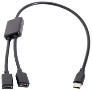 AJMRTC 30cm Type-C to Dual USB-C Female Hub Cable, USB-C Male to 2 Type-C Female Splitter Adapter Cord, Portable Multi Port USB-C Extender for Laptop PC, Connect Mouse, Flash Drive, USB-C Accessories AJMRTC 30cm Type-C to Dual USB-C Female Hub Cable, USB-C Male to 2 Type-C Female Splitter Adapter Cord, Portable Multi Port USB-C Extender for Laptop PC, Connect Mouse, Flash Drive, USB-C Accessories