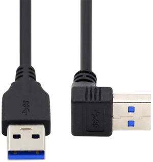 AJMRTC 40cm Up 90 Degree Angled USB 3.0 Type A Male to Straight USB3.0 Type A Male Data Cable, L-Shape USB A to A Cord, 5Gbps High Speed Transfer Cable for External Hard Drive, PC, USB Hub and USB-A AJMRTC 40cm Up 90 Degree Angled USB 3.0 Type A Male to Straight USB3.0 Type A Male Data Cable, L-Shape USB A to A Cord, 5Gbps High Speed Transfer Cable for External Hard Drive, PC, USB Hub and USB-A