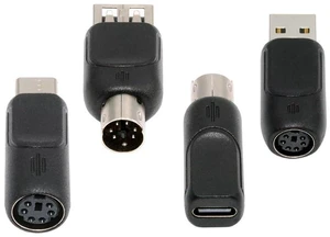 AJMRTC 4pcs/lot USB 2.0 Type-A & USB-C to PS2 Adapter, USB to PS/2 Keyboard Mouse Male to Female Converter with Mini-Din 6Pin Connector, Supports Legacy PS2 Mouse and Keyboard for Desktop PC AJMRTC 4pcs/lot USB 2.0 Type-A & USB-C to PS2 Adapter, USB to PS/2 Keyboard Mouse Male to Female Converter with Mini-Din 6Pin Connector, Supports Legacy PS2 Mouse and Keyboard for Desktop PC