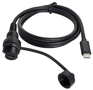 AJMRTC Waterproof USB-C USB3.1 Flush Mount Extension Cable, Type-C Panel Mount Cord for Car Dashboard, Dustproof Flush Socket for Vehicle Interior Panel Installation