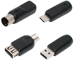 AJMRTC 4Pcs/Lot USB 2.0 Type-A & Type-C to 6Pin PS2 Adapter, USB-C to PS/2 Keyboard Mouse Converter, Mini-Din 6Pin Male to Female Adapter for Old PS2 Mouse & Keyboard AJMRTC 4Pcs/Lot USB 2.0 Type-A & Type-C to 6Pin PS2 Adapter, USB-C to PS/2 Keyboard Mouse Converter, Mini-Din 6Pin Male to Female Adapter for Old PS2 Mouse & Keyboard