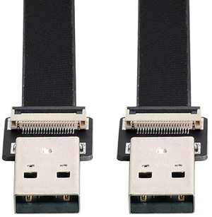 AJMRTC USB 2.0 Type-A Male to Type-A Male Flat Slim FPC Cable, 20cm Flexible Thin FPC Data Transfer Cord for FPV System, External Disk, Scanner, Printer, USB Peripherals Connection AJMRTC USB 2.0 Type-A Male to Type-A Male Flat Slim FPC Cable, 20cm Flexible Thin FPC Data Transfer Cord for FPV System, External Disk, Scanner, Printer, USB Peripherals Connection