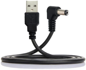 AJMRTC USB 2.0 Type A Male to Right Angled 90 Degree 5.5x2.1mm DC Barrel Power Cable, DC 5V Charging Cord with 5.5*2.1mm Right Angle DC Plug for LED Strip, Router, CCTV, DIY Electronic Power Supply