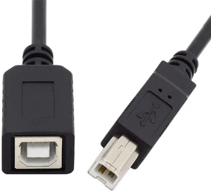 AJMRTC USB 2.0 Type B Male to Female Extension Cable 20CM, 480Mbps High Speed Data Transfer Cord for Printer, Scanner, External Hard Disk, MIDI Controller, USB-B Peripheral Port Extension AJMRTC USB 2.0 Type B Male to Female Extension Cable 20CM, 480Mbps High Speed Data Transfer Cord for Printer, Scanner, External Hard Disk, MIDI Controller, USB-B Peripheral Port Extension