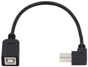 AJMRTC USB 2.0 Type B Male to Female Extension Cable, 90 Degree Up Angled Printer Cord 20cm, 480Mbps High Speed Data Transfer Cable for Printer, Scanner, External Hard Disk, MIDI Controller and USB AJMRTC USB 2.0 Type B Male to Female Extension Cable, 90 Degree Up Angled Printer Cord 20cm, 480Mbps High Speed Data Transfer Cable for Printer, Scanner, External Hard Disk, MIDI Controller and USB