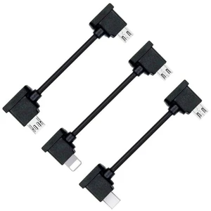 AJMRTC 3Pcs/Set Remote Controller Data Cable, Type-C, Micro USB to Micro USB RC OTG Cord for DJI Mavic Pro, Mavic Pro Platinum, Mavic Pro Park, Drone Controller Accessories, Live View & Firmware Updat AJMRTC 3Pcs/Set Remote Controller Data Cable, Type-C, Micro USB to Micro USB RC OTG Cord for DJI Mavic Pro, Mavic Pro Platinum, Mavic Pro Park, Drone Controller Accessories, Live View & Firmware Updat