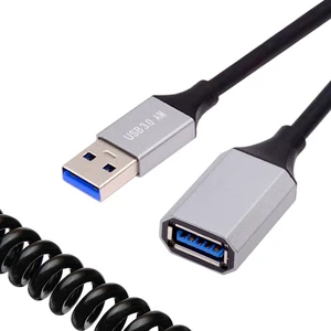 AJMRTC 5Gbps USB3.0 Type-A Male to Type-A Female Stretch Coiled OTG Extension Cable 100cm, Retractable Spring Data Cord for External Disk, Smartphone, Digital Camera, USB Flash Drive & USB Peripherals AJMRTC 5Gbps USB3.0 Type-A Male to Type-A Female Stretch Coiled OTG Extension Cable 100cm, Retractable Spring Data Cord for External Disk, Smartphone, Digital Camera, USB Flash Drive & USB Peripherals