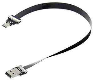 AJMRTC USB 2.0 Type-A Male to Micro USB 5Pin Male Flat Slim FPC Cable 100cm, Flexible Ribbon Cord for FPV Drone, External Hard Disk, Android Phone, 480Mbps Data Sync & Charging Hidden Wiring AJMRTC USB 2.0 Type-A Male to Micro USB 5Pin Male Flat Slim FPC Cable 100cm, Flexible Ribbon Cord for FPV Drone, External Hard Disk, Android Phone, 480Mbps Data Sync & Charging Hidden Wiring