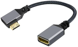 AJMRTC 4K 90 Degree Right Angled Mini HDMI 1.4 Male to HDMI Female Extension Cable, 10.2Gbps HD Audio Video Cord Supports 4K@30Hz for DV Camera, MP4, DC, Laptop AJMRTC 4K 90 Degree Right Angled Mini HDMI 1.4 Male to HDMI Female Extension Cable, 10.2Gbps HD Audio Video Cord Supports 4K@30Hz for DV Camera, MP4, DC, Laptop