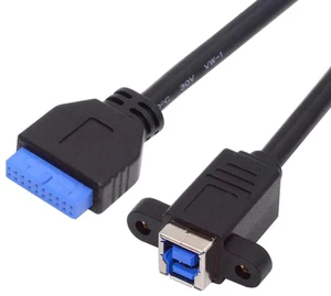 AJMRTC USB 3.0 Type-B Female to 20Pin IDC Header Male Cable 30cm, 5Gbps Internal Extension Cord, USB3.0 IDC 20Pin Adapter Wire for SSD, Hard Disk, Industrial Camera Data Transmission AJMRTC USB 3.0 Type-B Female to 20Pin IDC Header Male Cable 30cm, 5Gbps Internal Extension Cord, USB3.0 IDC 20Pin Adapter Wire for SSD, Hard Disk, Industrial Camera Data Transmission