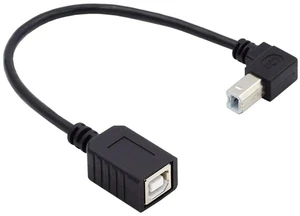 AJMRTC USB 2.0 Type B Male to Female 90 Degree Up Angled Extension Cable 20cm, Right Angle USB B Extender Cord for Printer, Scanner, External Hard Drive, MIDI Controller, Digital Piano AJMRTC USB 2.0 Type B Male to Female 90 Degree Up Angled Extension Cable 20cm, Right Angle USB B Extender Cord for Printer, Scanner, External Hard Drive, MIDI Controller, Digital Piano