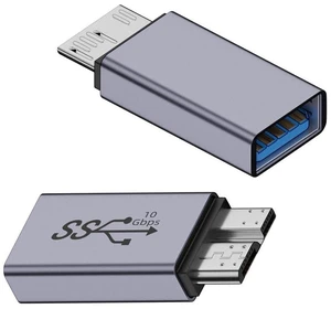 AJMRTC 10Gbps USB-A Female to USB 3.0 Micro Male Data & Power Adapter, SuperSpeed Converter Cord for Laptop, External SSD and Storage Disk Data Transfer AJMRTC 10Gbps USB-A Female to USB 3.0 Micro Male Data & Power Adapter, SuperSpeed Converter Cord for Laptop, External SSD and Storage Disk Data Transfer
