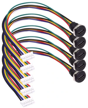 AJMRTC 5Pcs USB Type C Female Socket to 6Pin Header Cable, 2.0mm Pitch Panel Mount PD Power Cable DC 5V/20V, Pre-soldered DIY OEM Connector Cable for Electronic Project, Power Module, Enclosure Chassi AJMRTC 5Pcs USB Type C Female Socket to 6Pin Header Cable, 2.0mm Pitch Panel Mount PD Power Cable DC 5V/20V, Pre-soldered DIY OEM Connector Cable for Electronic Project, Power Module, Enclosure Chassi