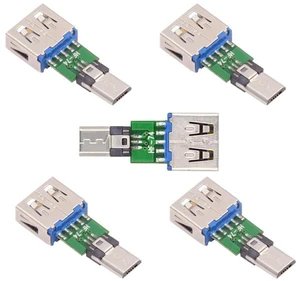 AJMRTC 5Pcs/Lot Micro USB 2.0 5Pin Male to USB Type-A Female OTG PCBA Adapter, 480Mbps Data Transfer Converter for Tablets, Smartphones, Connect USB Flash Drives and USB Peripherals AJMRTC 5Pcs/Lot Micro USB 2.0 5Pin Male to USB Type-A Female OTG PCBA Adapter, 480Mbps Data Transfer Converter for Tablets, Smartphones, Connect USB Flash Drives and USB Peripherals