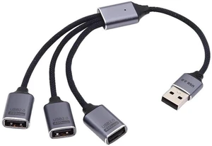 AJMRTC USB-A Male to 3-Port USB 2.0 Female Hub Adapter, Bus-Powered Portable USB Splitter for Laptop Desktop, Connect Mouse Keyboard USB Flash Drive and USB Peripherals AJMRTC USB-A Male to 3-Port USB 2.0 Female Hub Adapter, Bus-Powered Portable USB Splitter for Laptop Desktop, Connect Mouse Keyboard USB Flash Drive and USB Peripherals