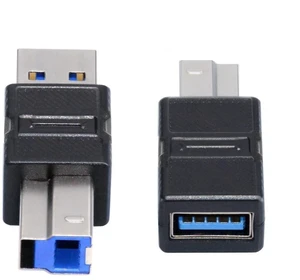 AJMRTC 2 Pack USB 3.0 Type-B Male to USB3.0 Type-A Male & Female Adapter, 5Gbps High Speed Data Transfer Converter for External Hard Disk, SSD, Digital Camera & USB Peripherals AJMRTC 2 Pack USB 3.0 Type-B Male to USB3.0 Type-A Male & Female Adapter, 5Gbps High Speed Data Transfer Converter for External Hard Disk, SSD, Digital Camera & USB Peripherals