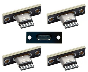 AJMRTC 5pcs/Set USB 2.0 Micro USB 5Pin Type-B Female Socket Connector, Panel Mount Micro-B Port with PC Board, DIY OEM Solderable Micro USB Female Jack for Electronics Repair, Circuit Board Project AJMRTC 5pcs/Set USB 2.0 Micro USB 5Pin Type-B Female Socket Connector, Panel Mount Micro-B Port with PC Board, DIY OEM Solderable Micro USB Female Jack for Electronics Repair, Circuit Board Project