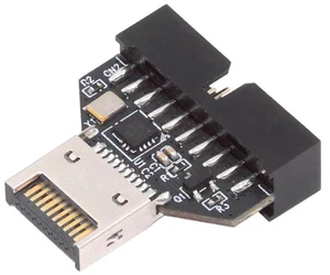 AJMRTC USB 3.2 Type E Front Panel Header Male to USB3.0 19Pin Female Mainboard Header Extension Adapter with Built-in HUB Chipset, 10Gbps SuperSpeed Internal Converter for Desktop PC Motherboard Front AJMRTC USB 3.2 Type E Front Panel Header Male to USB3.0 19Pin Female Mainboard Header Extension Adapter with Built-in HUB Chipset, 10Gbps SuperSpeed Internal Converter for Desktop PC Motherboard Front