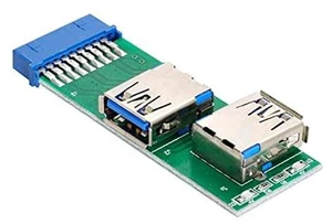 AJMRTC Dual Side USB 3.0 Type A Female to Motherboard 19/20 Pin Box Header Slot Adapter, PCBA Board with LED Indicator, 5Gbps SuperSpeed Internal Front Panel USB Converter for Desktop PC Mainboard AJMRTC Dual Side USB 3.0 Type A Female to Motherboard 19/20 Pin Box Header Slot Adapter, PCBA Board with LED Indicator, 5Gbps SuperSpeed Internal Front Panel USB Converter for Desktop PC Mainboard