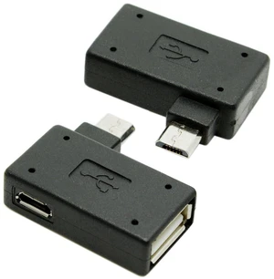 AJMRTC 2pcs 90 Degree Left & Right Angled Micro USB 2.0 OTG Host Adapter with USB Power, L-Shaped Micro-B OTG Connector, Power Supply Supported, OTG Converter for Android Cell Phones, Tablets, Flash AJMRTC 2pcs 90 Degree Left & Right Angled Micro USB 2.0 OTG Host Adapter with USB Power, L-Shaped Micro-B OTG Connector, Power Supply Supported, OTG Converter for Android Cell Phones, Tablets, Flash