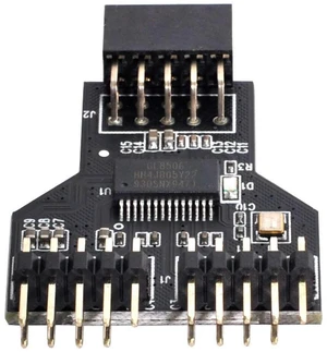 AJMRTC Motherboard 9Pin USB 2.0 Header 1 to 2 Female HUB Connector Adapter, Internal USB Port Multiplier Splitter, 1-to-2 Port Extension Converter for Desktop PC Mainboard USB2.0 Front Panel Internal AJMRTC Motherboard 9Pin USB 2.0 Header 1 to 2 Female HUB Connector Adapter, Internal USB Port Multiplier Splitter, 1-to-2 Port Extension Converter for Desktop PC Mainboard USB2.0 Front Panel Internal