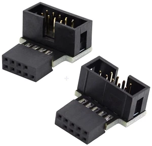 AJMRTC 1set USB 2.0 10Pin 9Pin Header Extension Adapter, 90 Degree Angled Down & Up Male to Female Internal Motherboard Connector for Desktop PC Chassis Internal Wiring and Space Saving AJMRTC 1set USB 2.0 10Pin 9Pin Header Extension Adapter, 90 Degree Angled Down & Up Male to Female Internal Motherboard Connector for Desktop PC Chassis Internal Wiring and Space Saving
