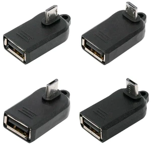 AJMRTC 4Pcs 90 Degree Right Angle Mini USB Male to USB 2.0 Female OTG Adapter, On-The-Go USB to Mini USB OTG Connector for Digital Camera, Keyboard, Mouse, Game Controller, Flash Drive & USB Splitter AJMRTC 4Pcs 90 Degree Right Angle Mini USB Male to USB 2.0 Female OTG Adapter, On-The-Go USB to Mini USB OTG Connector for Digital Camera, Keyboard, Mouse, Game Controller, Flash Drive & USB Splitter