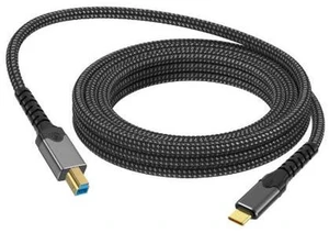 AJMRTC 16.4FT USB-C to USB-B 3.0 Cable, Type-C Male to USB-B Printer Cord, Gold-Plated Connector for Printer, External Hard Drive, Scanner AJMRTC 16.4FT USB-C to USB-B 3.0 Cable, Type-C Male to USB-B Printer Cord, Gold-Plated Connector for Printer, External Hard Drive, Scanner