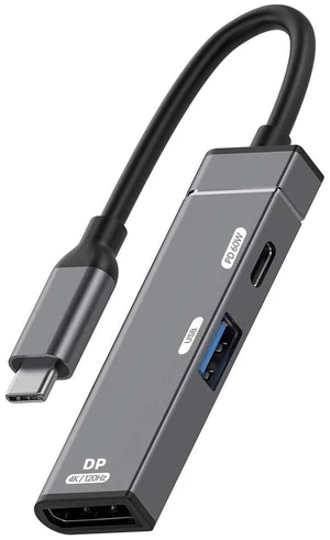 AJMRTC 3-in-1 USB C Hub Multiport Adapter, USB-C to DisplayPort 4K@120Hz, USB 3.0 10Gbps Data Port, USB-C PD 60W Fast Charging Dock for Laptops, Tablets and USB-C Devices AJMRTC 3-in-1 USB C Hub Multiport Adapter, USB-C to DisplayPort 4K@120Hz, USB 3.0 10Gbps Data Port, USB-C PD 60W Fast Charging Dock for Laptops, Tablets and USB-C Devices