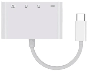 AJMRTC 4 in 1 USB-C Card Reader Adapter, USB2.0 Type C to TF Micro SD, SDXC & USB Female Port, PD 27W Power Delivery Charging Hub for Laptop, Tablet, Smartphone AJMRTC 4 in 1 USB-C Card Reader Adapter, USB2.0 Type C to TF Micro SD, SDXC & USB Female Port, PD 27W Power Delivery Charging Hub for Laptop, Tablet, Smartphone