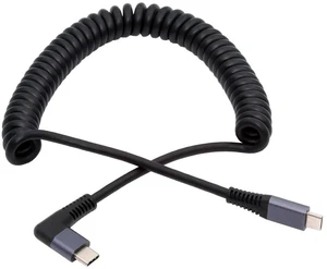 AJMRTC Stretch Coiled USB4 USB-C Cable, Right Angled Type-C Male to Male, 20Gbps Data 100W PD Charging, 8K Video, Extends to 180cm, Power & Data Cord for Laptop, Keyboard, Tablet AJMRTC Stretch Coiled USB4 USB-C Cable, Right Angled Type-C Male to Male, 20Gbps Data 100W PD Charging, 8K Video, Extends to 180cm, Power & Data Cord for Laptop, Keyboard, Tablet