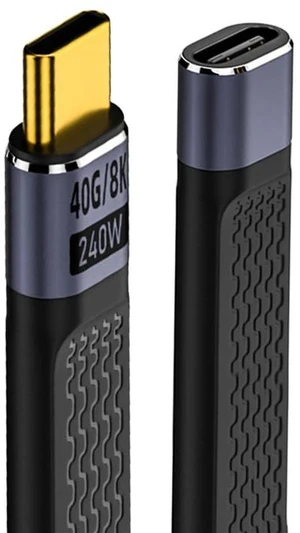 AJMRTC 13cm Slim Flat USB4 Male to Female Extension Cable, 40Gbps Bandwidth, 240W PD Fast Charging, 8K@60Hz Video Output, Short Flexible USB4 Extender Cord for Docking Station, Laptop and USB-C Periph AJMRTC 13cm Slim Flat USB4 Male to Female Extension Cable, 40Gbps Bandwidth, 240W PD Fast Charging, 8K@60Hz Video Output, Short Flexible USB4 Extender Cord for Docking Station, Laptop and USB-C Periph