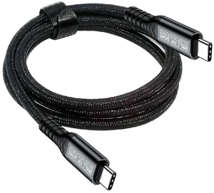 AJMRTC 100CM USB5.0 80Gbps USB-C Male to Male Cable, 240W PD Fast Charging, Multi Video Output 6K@30Hz,8K@60Hz,5K@60Hz Cord, Backward Compatible with USB4.0, Thunderbolt 3/4/5 for Laptop, Docking AJMRTC 100CM USB5.0 80Gbps USB-C Male to Male Cable, 240W PD Fast Charging, Multi Video Output 6K@30Hz,8K@60Hz,5K@60Hz Cord, Backward Compatible with USB4.0, Thunderbolt 3/4/5 for Laptop, Docking