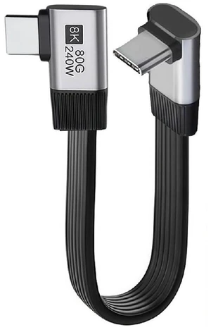 AJMRTC 20cm USB5.0 Flat Slim FPC Male to Male Extension Cable, 80Gbps,240W PD,16K@30Hz,8K/5K@60Hz, Up to Right 90° Angled, Compatible with USB4.0 Thunderbolt3/4/5 for Docking, SSD & Laptop AJMRTC 20cm USB5.0 Flat Slim FPC Male to Male Extension Cable, 80Gbps,240W PD,16K@30Hz,8K/5K@60Hz, Up to Right 90° Angled, Compatible with USB4.0 Thunderbolt3/4/5 for Docking, SSD & Laptop