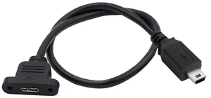 AJMRTC Mini USB 2.0 5Pin Male to Micro 3.0 Type-B Female Screw Mount Extension Cable,480Mbps Panel Mount Cord for Industrial Camera,External HDD,Embedded Device Data Transfer AJMRTC Mini USB 2.0 5Pin Male to Micro 3.0 Type-B Female Screw Mount Extension Cable,480Mbps Panel Mount Cord for Industrial Camera,External HDD,Embedded Device Data Transfer