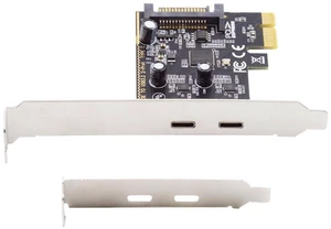 AJMRTC 5Gbps USB3.1 Gen1 PCIe 1x Expansion Card, ASM1042 Chip Dual Type-C Female Ports PCI Express 1x Adapter with Low Profile Bracket for Desktop PC USB-C Port Upgrade AJMRTC 5Gbps USB3.1 Gen1 PCIe 1x Expansion Card, ASM1042 Chip Dual Type-C Female Ports PCI Express 1x Adapter with Low Profile Bracket for Desktop PC USB-C Port Upgrade