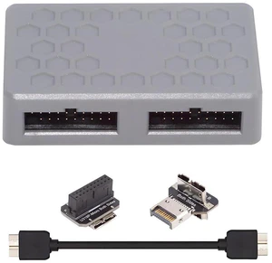 AJMRTC USB3.1 Front Type-E /19/20Pin /Micro-USB3.0 Input Splitter HUB, 5Gbps Internal PCBA Adapter Convert Single Motherboard Header to Dual USB3.0 19/20Pin Female Ports for Desktop PC Front Panel AJMRTC USB3.1 Front Type-E /19/20Pin /Micro-USB3.0 Input Splitter HUB, 5Gbps Internal PCBA Adapter Convert Single Motherboard Header to Dual USB3.0 19/20Pin Female Ports for Desktop PC Front Panel