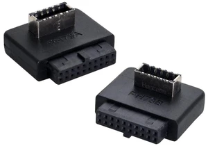 AJMRTC 2Pcs USB3.1 Key-A Type-E Front Panel Socket to USB3.0 20Pin Header Male Adapter, Internal Motherboard USB Header Extension Converter, Desktop PC Chassis Front USB-C Port Connector for DIY Build AJMRTC 2Pcs USB3.1 Key-A Type-E Front Panel Socket to USB3.0 20Pin Header Male Adapter, Internal Motherboard USB Header Extension Converter, Desktop PC Chassis Front USB-C Port Connector for DIY Build