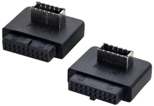 AJMRTC 2Pcs USB3.1 Key-A Type-E Front Panel Socket to USB3.0 20Pin Male Header Adapter, Internal Motherboard USB Extension Converter, Desktop PC Chassis Front USB-C Connector for DIY PC Mod AJMRTC 2Pcs USB3.1 Key-A Type-E Front Panel Socket to USB3.0 20Pin Male Header Adapter, Internal Motherboard USB Extension Converter, Desktop PC Chassis Front USB-C Connector for DIY PC Mod