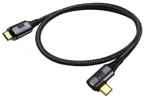 AJMRTC 40Gbps Angled USB4 Cable 30cm, 100W PD Charging, 8K@60Hz 5K@60Hz Video, USB4.0 Compatible with Thunderbolt 3/4, Right Angle USB-C Cord for Laptop, Docking Station, SSD, Monitor AJMRTC 40Gbps Angled USB4 Cable 30cm, 100W PD Charging, 8K@60Hz 5K@60Hz Video, USB4.0 Compatible with Thunderbolt 3/4, Right Angle USB-C Cord for Laptop, Docking Station, SSD, Monitor