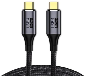 AJMRTC 120cm USB4 Cable, 40Gbps Data, 100W PD Charging, 8K@60Hz 5K@60Hz Video, USB4.0 Type C to C Cord, Compatible with Thunderbolt 3/4 for MacBook, Laptop, SSD, Docking Station, USB-C Monitor AJMRTC 120cm USB4 Cable, 40Gbps Data, 100W PD Charging, 8K@60Hz 5K@60Hz Video, USB4.0 Type C to C Cord, Compatible with Thunderbolt 3/4 for MacBook, Laptop, SSD, Docking Station, USB-C Monitor