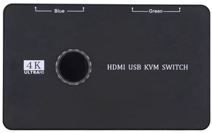 AJMRTC KVM USB 2.0 & HDMI 4K Switch Selector, 2-Port KVM Switch for Dual PCs Share One Monitor, HDTV, USB Keyboard, Mouse, Scanner and Printer, 4K HDMI KVM Switcher for Desktop Laptop AJMRTC KVM USB 2.0 & HDMI 4K Switch Selector, 2-Port KVM Switch for Dual PCs Share One Monitor, HDTV, USB Keyboard, Mouse, Scanner and Printer, 4K HDMI KVM Switcher for Desktop Laptop