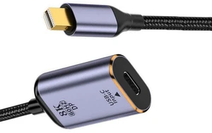 AJMRTC USB-C Female Source to Mini DisplayPort DP1.4 Sink Cable, 8K@60Hz & 4K@120Hz Video Converter Cord, Type-C Female to Mini DP Cable for Laptop, Tablet, Smartphone, HDTV, Monitor & Projector AJMRTC USB-C Female Source to Mini DisplayPort DP1.4 Sink Cable, 8K@60Hz & 4K@120Hz Video Converter Cord, Type-C Female to Mini DP Cable for Laptop, Tablet, Smartphone, HDTV, Monitor & Projector