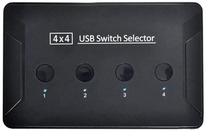 AJMRTC 4 Port USB 3.0 KVM Switch Selector, 4 Computers Share 4 USB Devices, USB3.0 Peripheral Sharing Switcher for Keyboard, Mouse, Scanner, Printer, USB Flash Drive and External Hard Drive AJMRTC 4 Port USB 3.0 KVM Switch Selector, 4 Computers Share 4 USB Devices, USB3.0 Peripheral Sharing Switcher for Keyboard, Mouse, Scanner, Printer, USB Flash Drive and External Hard Drive