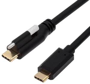 AJMRTC USB C to C Extension Cable, USB-C Male to Male Cord with Mounting Screws, Lockable USB-C Cable for Fast Charging & Data Transfer, Vibration Resistant USB Cable for Industrial Camera, Docking AJMRTC USB C to C Extension Cable, USB-C Male to Male Cord with Mounting Screws, Lockable USB-C Cable for Fast Charging & Data Transfer, Vibration Resistant USB Cable for Industrial Camera, Docking